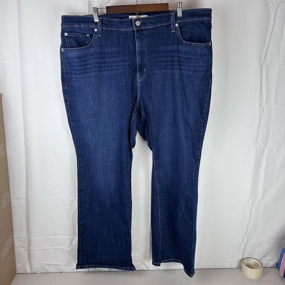 Levis 725 Jeans Womens 24W (44x30) Boot Cut High‎ Rise Dark Wash Denim